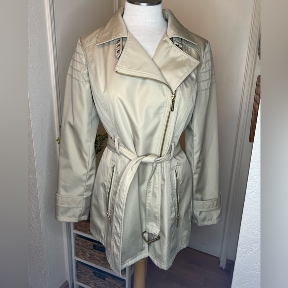 Michael Kors Beige Belted Trench Coat - Picture 1 of 10